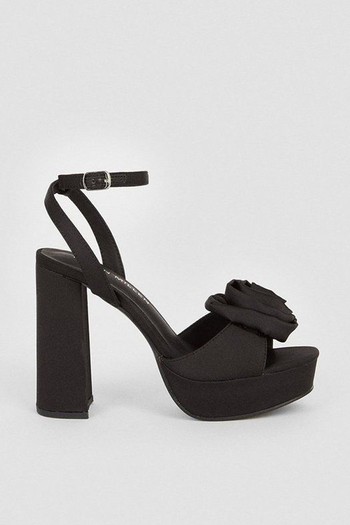 Satin Flower Detail Platform from Karen Millen