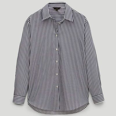 Striped Poplin Shirt from Massimo Dutti