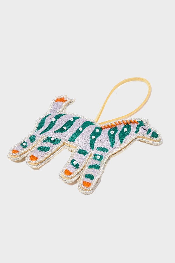 Disco Zebra Fabric Christmas Tree Decoration from Oliver Bonas