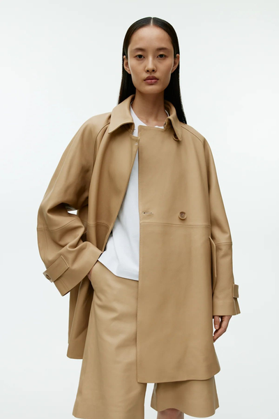 Short Leather Trenchcoat from ARKET