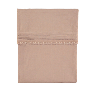 Pink Tuck Embroidered Single Duvet Cover from Camomile London