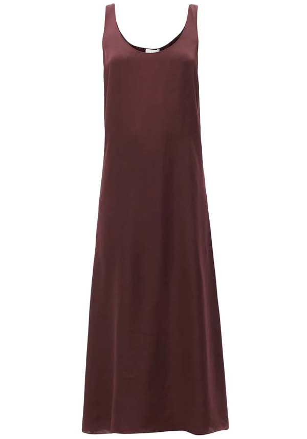 Babylock-Edged Cupro Midi Slip Dress from Raey