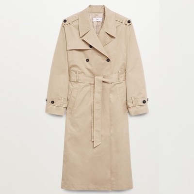 Belt Cotton-Blend Trench from Mango