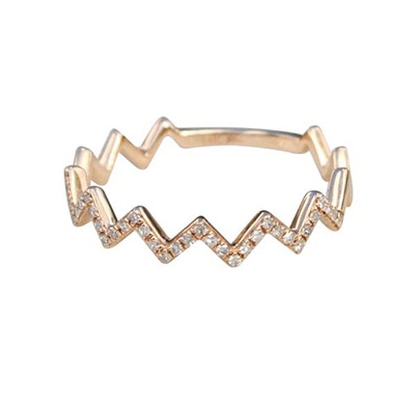 Zig-Zag Diamond Ring (Rose)