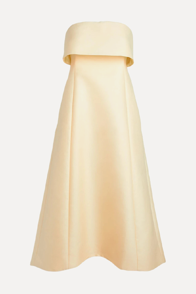 Strapless Cotton-Blend Midi Dress from Toteme