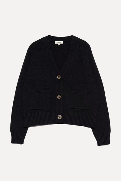 Pointelle Wool Blend Cardigan from Albaray