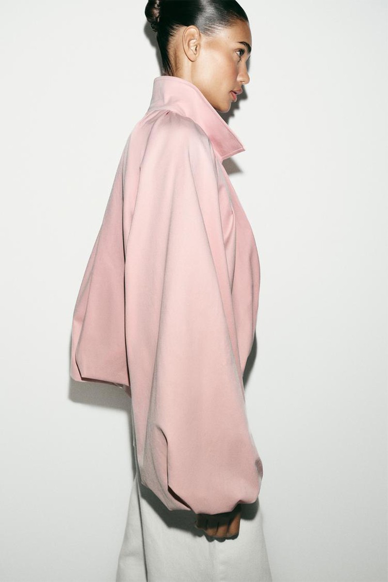 Puff Sleeve Bomber Jacket