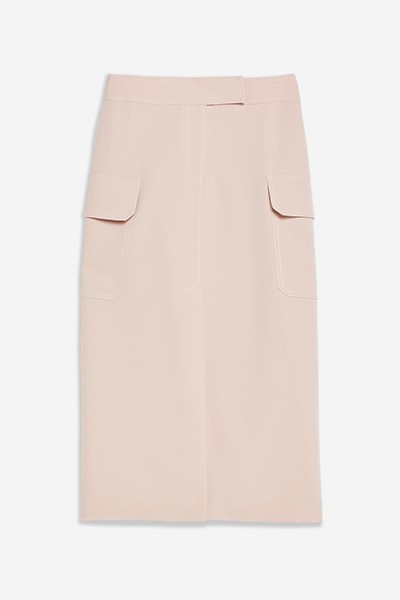 Nude Split Utility Midi Skirt