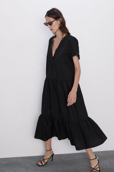 Ruffled Poplin Dress from Zara