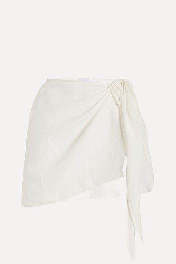 The Wrap Linen-Blend Mini Skirt  from Anemos