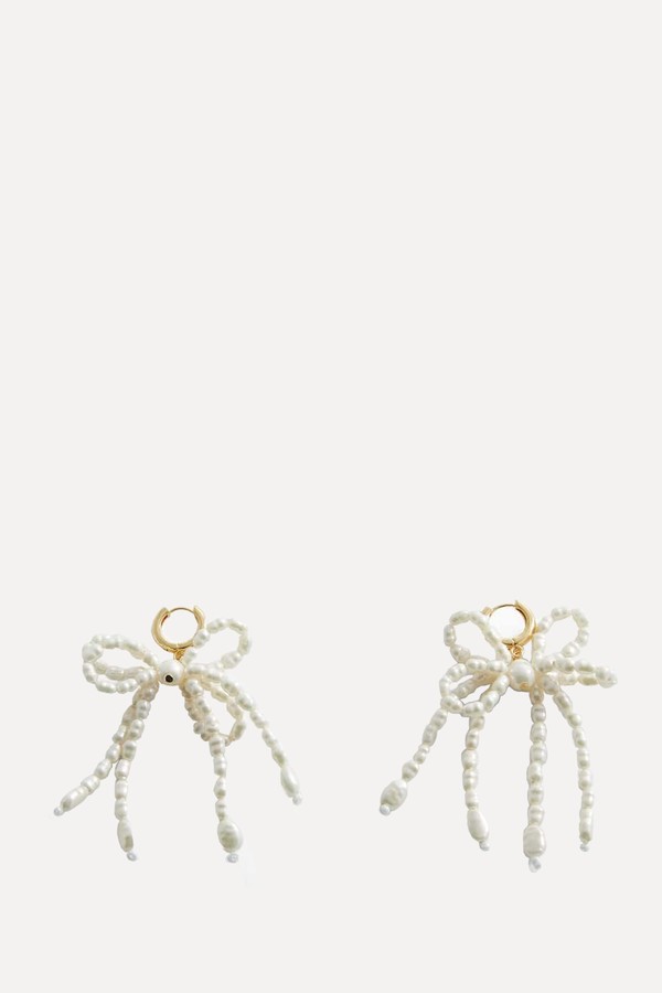 Pearl Bow Earrings