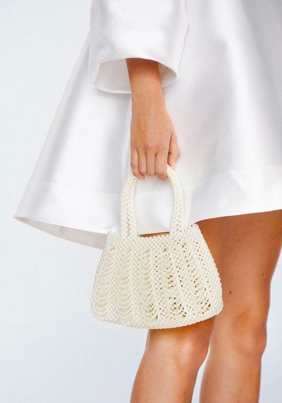 Pearl Embellished Beaded Bag