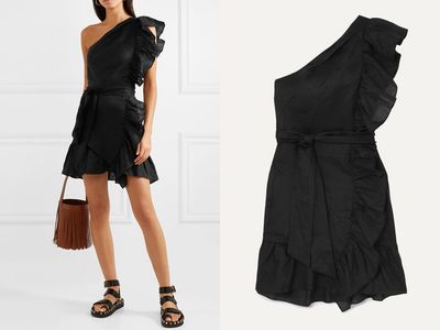 Teller One-Shoulder Ruffled Linen Mini Dress from Isabel Marant Etoile