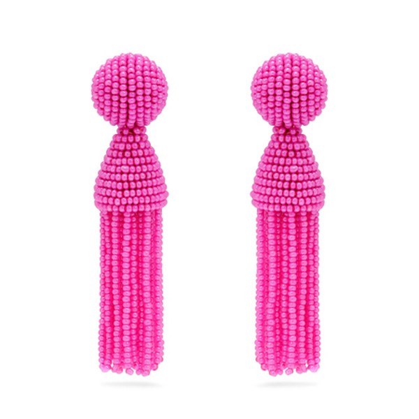 Bead Tassel Drop Earrings from Oscar De La Renta