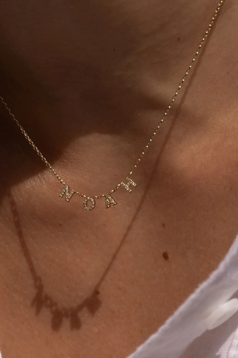 Connect Name Necklace from Aurum + Grey