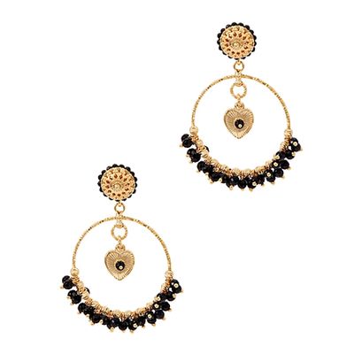Romantica 24ct Gold Vermeil Hoop Earrings from Soru Jewellery