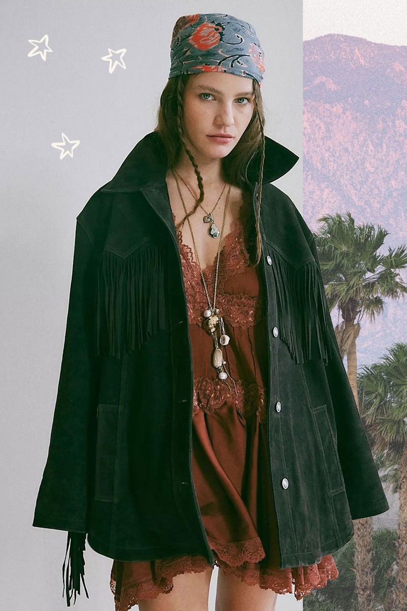 We The Free Fringe Out Suede Jacket