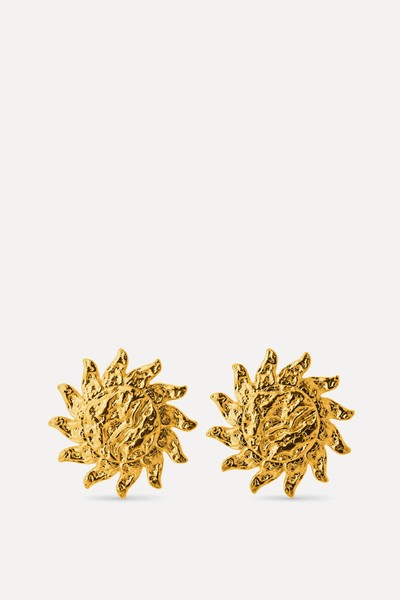 Statement Molten Sun Stud Earrings from Orelia