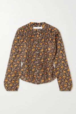 Layne Floral-Print Cotton-Blend Blouse from DÔEN