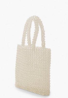 Beaded Round Top Handle Bag from Bohoo