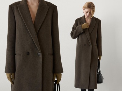 Long Wool Blend Coat from Massimo Dutti