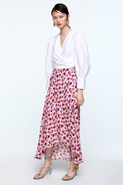 Printed Sarong Skirt