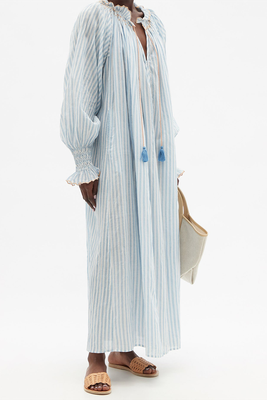 Vladia Striped Cotton-Voile Dress