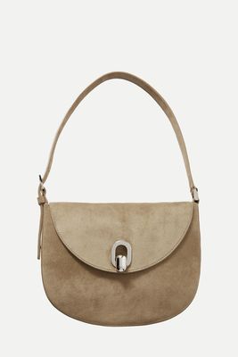 Tondo Small Suede Shoulder Bag from Savette