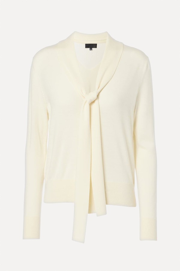 Ayla Tie-Neck Wool Sweater from Nili Lotan