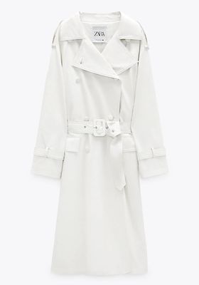 Faux Leather Trench Coat from Zara