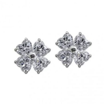 Heart Shape Flower Studs