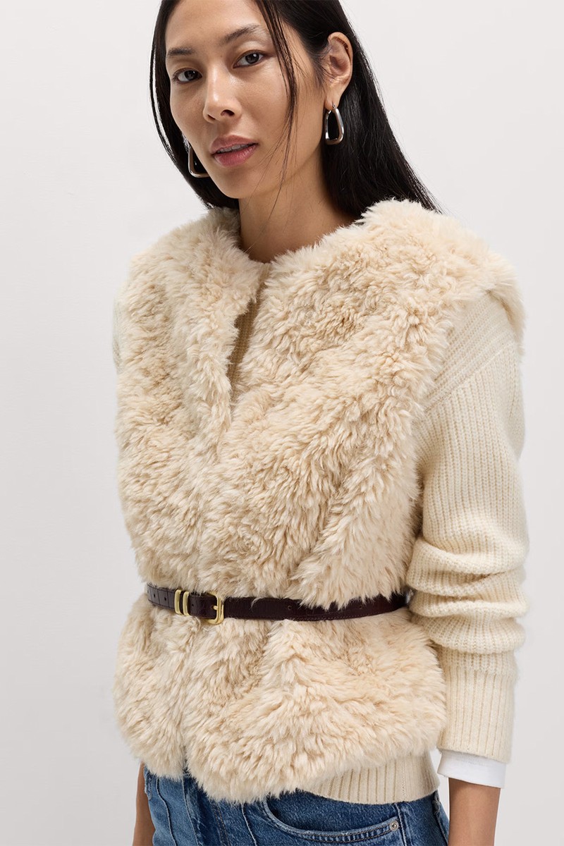 Faux Fur Textured Gilet from Marks & Spencer