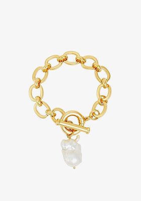 Pearl-Embellished 24kt Gold-Plated Bracelet from Timeless Pearly