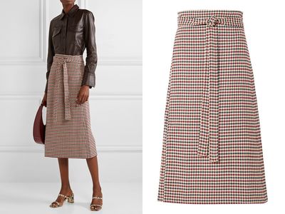 Petra Checked Woven Wrap Skirt from Sea