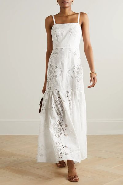 Cordiela Tiered Broderie Anglaise Cotton Maxi Dress from Borgo De Nor