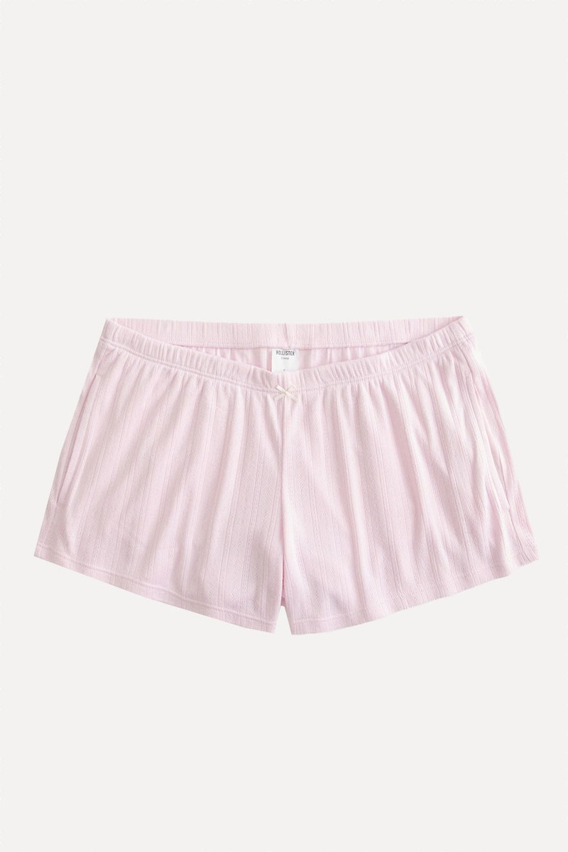 Cozy Pointelle Bow Shorts from Hollister