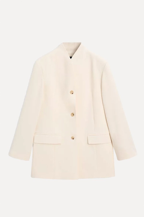 High Neck Satin Blazer from Massimo Dutti