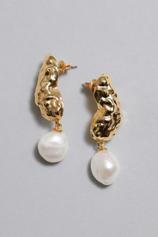 Sculpted Pearl Drop Earrings from & Other Stories
