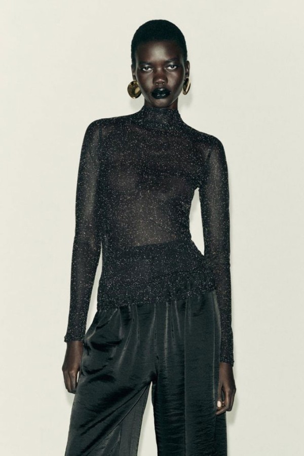 Metallic Thread Top from Zara