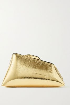 8.30 PM Metallic Crinkled-Leather Clutch from The Attico