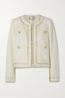Sigourney Embellished Bouclé-Tweed Jacket from Rebecca Vallance