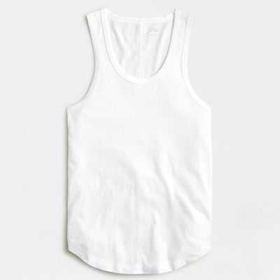 Longline Layering Tank In Textured Slub Cotton from J.Crew