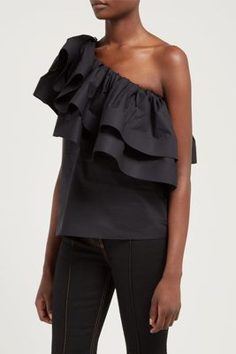 Ruffled One-Shoulder Cotton Top from Francoise
