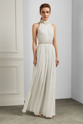 Mayyha, Ruched Neck Pearl Maxi Dress from Ted Baker