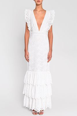 White Broderie Maxi Dress from True Decadence
