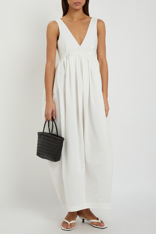 Sculpted Cotton-Blend Poplin Maxi Dress from Rohe