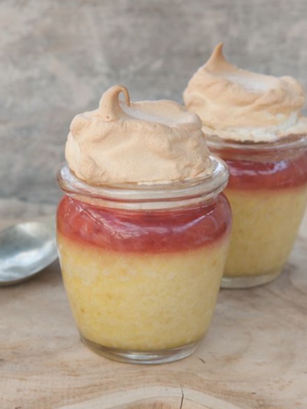 Rhubarb Queen of Puddings