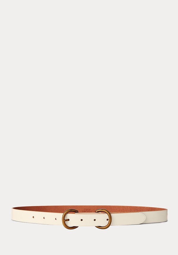 D-Ring Vachetta Leather Skinny Belt