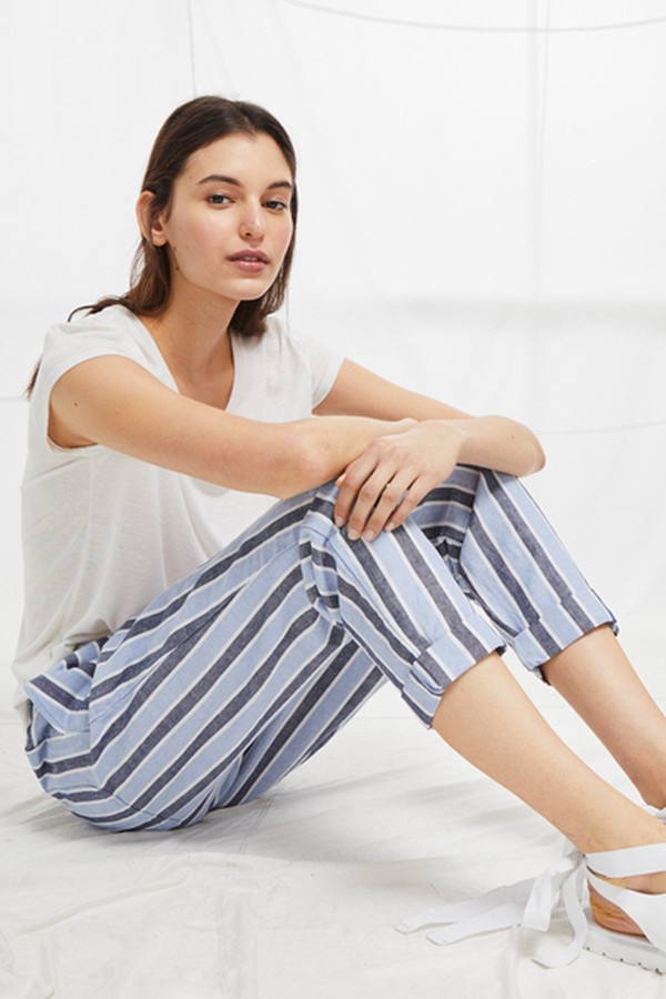 Stripe Tie Waist Joggers