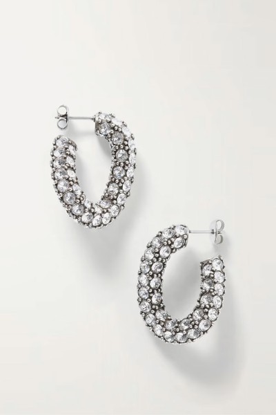 Silver-Tone Crystal Hoop Earrings from Isabel Marant